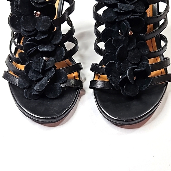 Kenneth Cole Reaction Know Show Black Strappy Sandals Size 7.5 - Picture 4 of 8